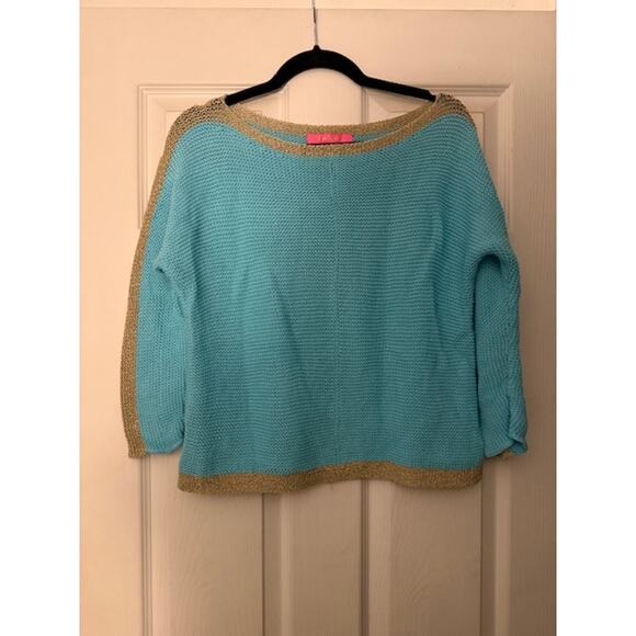 Blue and Gold Lilly Pulitzer Sweater Size Small - Picture 1 of 7